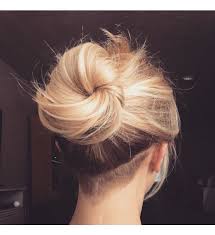 V Shaped Undercut And Long Blonde Hair Hair Undercut Blonde Style Undercut Hairstyles Undercut Long Hair Nape Undercut