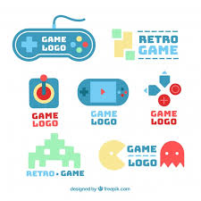 Este dispositivo electrónico, conocido genéricamente como «plataforma», puede ser una computadora, una máquina de arcade. Coleccion De Logos De Videojuegos Con Diseno Plano Vector Gratis