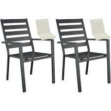 Fauteuils De Jardin En Aluminium Sarana Lot De 2 Fauteuil Jardin Coussin Fauteuil Et Fauteuil