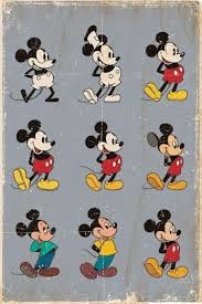 mickey mouse evolution poster 61x91 5cm poster disney poster disney zeichnungen disney micky maus