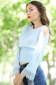 Bluz Kol Dantel Kupurlu Omuz Acik Mavi Bluz Kisa Gotik Genc Toptan Klasik Etnik Kombin Indirim Cool Bayangiyim Modavigo Dantel Bluz Bluz Modelleri
