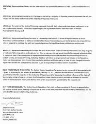 She has held some positions within the bush administration in the state department. Carbon County Republican Committee Votes To Censure Rep Cheney Sweetwaternow