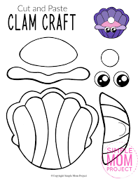 Manila clam shell crafts projects. Fun Clam Shell Craft For Kids With Free Clam Template