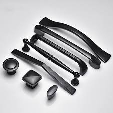 black zinc alloy cabinet knobs and