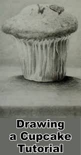 How To Draw A Cupcake In Pencil Drawings Online Art Classes Online Drawing
