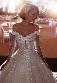 49 Wedding Dresses Different Decoraitons And Bride Hairstyles Ideas Page 24 Of 49 Womens Ideas Sparkle Wedding Dress Princess Wedding Dresses Goddess Wedding Dress