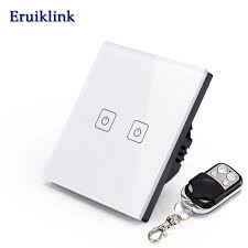 Wireless Remote Control Light Switches 2 Gang 1 Way Remote Control Light Touch Light Switch Wall Light With Switch