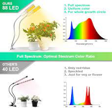 If you have to choose between one or the other, it's generally recommended to use the flowering light spectrum (more red) for the whole grow. Led Grow Light For Indoor Plants Relassy Full Spectrum Professional For Seedling Grow Flowering Fruit 45w Sunlike Amazon De Garden