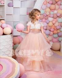 Gorgeous Pink Glitz Pageant Dresses Mother Daughter Gowns 2 Pieces Flower Girl Dresses For Wed Pink Flower Girl Dresses Flower Girl Dresses Girls Pageant Gowns