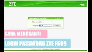 Cara ganti password wifi zte sangatlah mudah. Cara Merubah Login Password Modem Gpon Zte F609 Youtube