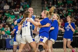 Kaden Beal with the basket late in the third quarter to give  Jonesport-Beals a 33-32 lead over CA