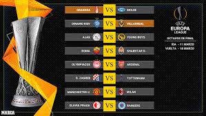 Hoy se juegan 8 partidos de la liga española de futbol, los horarios son los siguientes (se muestran los televisados, en vivo, en directo, gratis): Europa League Partidos De Europa League Hoy Horarios Y Donde Ver En Tv La Vuelta De Octavos De Final Marca