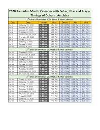 Facts, history, dates, greeting and rules about the muslim fast archived 10 july 2015 at the wayback machine, huffington post, 15 june 2015. 2021 Ramadan Month Calendar With Sehar Iftar And Prayer Timings Of Duhahr Asr Isha Namaz She Began