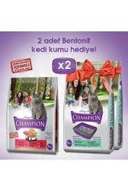 champion dana etli yetiskin kedi mamasi 3kg 2 adet champion bentonit kedi kumu hediyeli kedi bentonit urunler