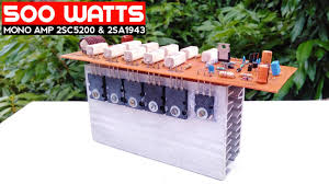 2sc5200 2sa1943 amplifier pcb layout. 500 Watts Mono Amplifier Using 2sc5200 2sa1943