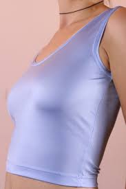 Light Blue Sleeveless Crop Top