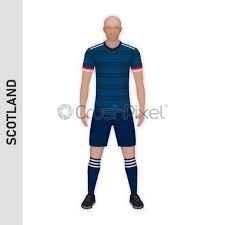 Get ready for the new season in the scotland premier league, whether you're a fan of celtic or rangers we have the right scottish. 3d Realistic Soccer Player Mockup Scotland Football Team Kit Template Stock Vector Crushpixel