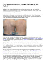 How much does laser hair removal cost? See Lots About Laser Hair Removal Machines For Sale Today