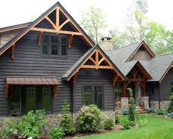Dark Siding With Cedar Accents Brown House Exterior House Paint Exterior Exterior House Colors