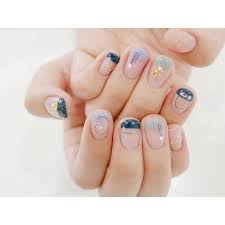 145 likes 1 comments kakiuchi orie カッキー orie0511 on instagram 寒色フレンチで涼しげ 今月からkolmio勤務です asian nails simple nails nail designs