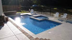 Bench seating provides relaxation and is perfect for pool parties and fun of all kinds! Trilogy Rectangle Pools Mid South Spas