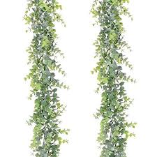 Yqing 2 Stuck Eukalyptus Pflanze Kunstliche Leaf Greenery Kunstpflanze Urlaub Hochzeit Home Dekoration Zubehor Yqing In 2020 Hangepflanzen Grune Girlande Kunstpflanzen