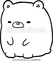 See more ideas about cute drawings, drawings, cute art. Cute Line Drawing Of A Sad Bear Canstock