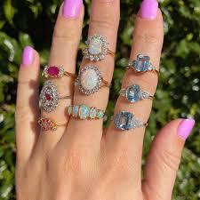 colourful vintage rings