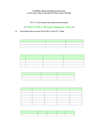Rates Of Iplc Through Submarine Cable