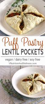 Lentil Puff Pastry Pockets Recipe Vegan Dinner Recipes Recipes Vegan Dishes