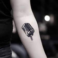 Check out our microphone tattoo selection for the very best in unique or custom, handmade pieces from our accessories shops. Mikrofon Temporare Tattoo Aufkleber Ohmytat