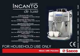 Unsere dienstleistungen im bereich zahnimplantate. Saeco Incanto De Luxe S Class Coffee Maker Download Manual For Free Now 2911d U Manual Com