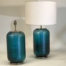 Find great deals on ebay for turquoise glass lamp. Pair Of Large Turquoise Cut Glass Lamps On Antique Brass Bases T5154 Tyson Decorative Lighting And Bespoke Furniture