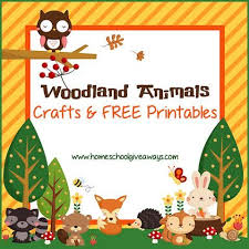 Woodland Animals Crafts And Free Printables Homeschool Giveaways Forest Animal Crafts Woodland Animals Forest Animals Theme