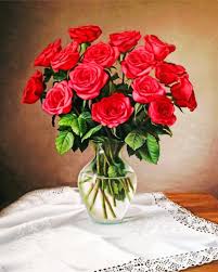 Flowers paint by numbers kits if you are crazy about flowers and roses and looking for a beautiful flower paint by numbers kits, then you should definitely check out this collection. Rose Flowers Vase New Paint By Numbers Numeral Paint