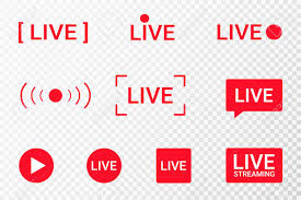 Live streaming, video, news symbol on transparent background. Set Of Live Streaming Icons Red Symbols And Buttons Of Live Streaming Broadcasting Online Stream Lower Third Template For Tv Shows Movies And Live Performances Vector Lizenzfrei Nutzbare Vektorgrafiken Clip Arts Illustrationen