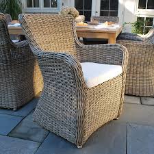 Kingsley Bate Elegant Outdoor Furniture Wicker Dining Armchair Modern Patio Furniture Outdoor Wicker Chairs