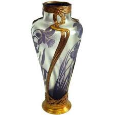 Art Nouveau Orivit Gilded Pewter And Val St Lambert Cameo Glass Vase Germany And Belgium C 1900 Art Nouveau Art Nouveau Jewelry Art Deco Cameo