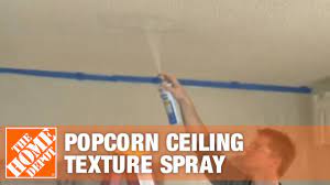 Give the water about 15 minutes to soak in and soften the texture, and then test a small. Homax Popcorn Ceiling Texture Spray The Home Depot Youtube