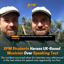 Poor guy! In an unexpected turn of events, UK-based musician Kyle Green  found himself unwittingly caught in the crossfire of frustrated SPM  students in Malaysia. Beyond his social media, these students reportedly