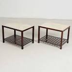 Par Mesa Lateral Antiga Design Anos 60 Jacaranda