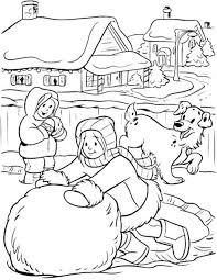Winter Snowball Fight Coloring Page Make A Big Snowball Winter Coloring Page Winter Coloring Coloring Pages Winter Coloring Pages Christmas Coloring Pages