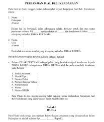 Hal ini menyangkut kasus kondisi sengketa tanah yang marak. Download Format Surat Perjanjian Jual Beli Kendaraan File Ms Word Tanggal Kendaraan Surat