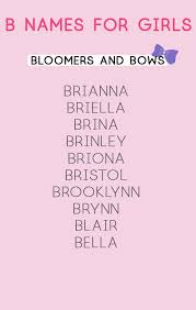 Girl Names That Start With B In 2020 B Girl Names Cute Baby Girl Names Girl Names