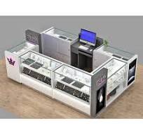 Mall jewellery kiosk design white display showcase