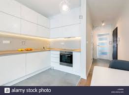 modern kitchen interior design in white