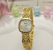 Golden Women's Quartz Watch With Ordinary Glass Mirror ...
