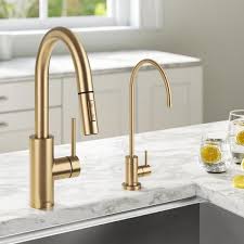 From washing dishes and utensils to filling pots for cooking, it's a piece designed to take on a full workload. Kraus Oletto 1 Handle Pull Down Kitchen Faucet And Purita Water Filtration Faucet In Brushed Brass Kpf 2620 Ff 100bb The Home Depot In 2021 Kitchen Faucet Faucet Single Handle Kitchen Faucet