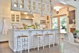 Upper Ceiling Mounted See Through Glass Cabinets Over Island Kitchen Design Ideas Pictures Remo Kitchen Flooring Trends Rustic Kitchen Kitchen Cabinet Design