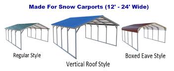 12 24 Wide Snow Load Metal Carports Snow Load Carports